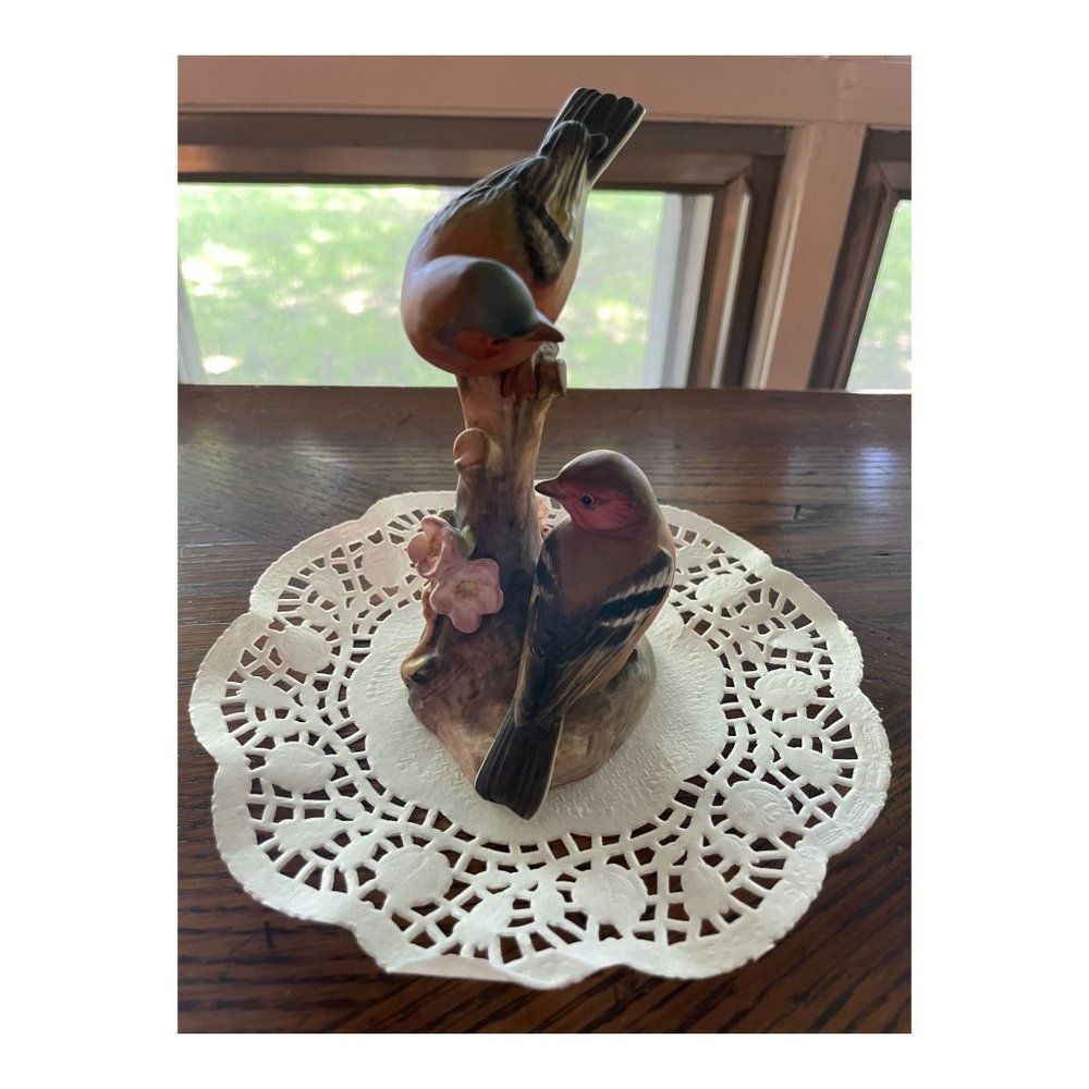 Royal Worcester for BIRKS Chaf Finches Bone China Figurine No. 3711